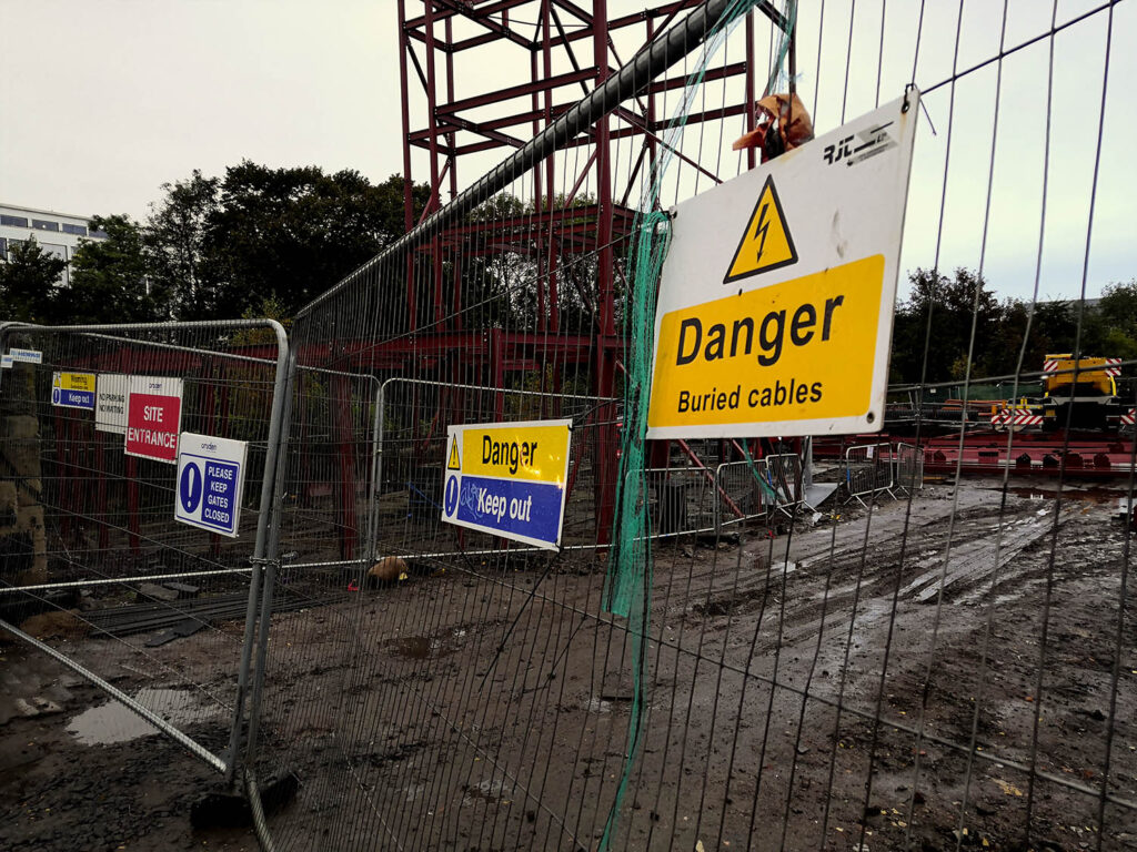construction site danger warnings hazards compensation Birmingham