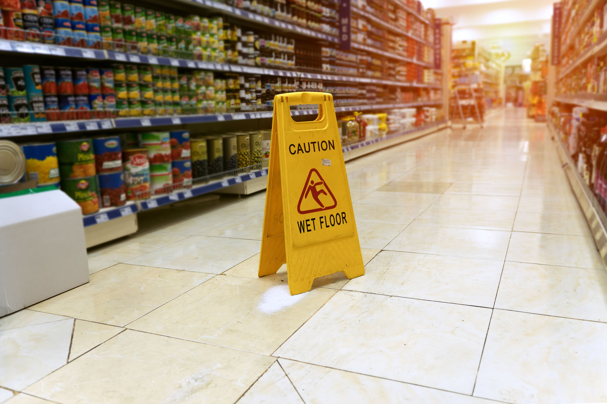 Slips, Trips & Falls - public liability - injury in public - in supermarkets, shops and shopping centres