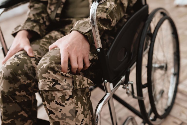 Army, Navy, Air Force Injury and Accident Compensation Birmingham - Veteran in wheelchair